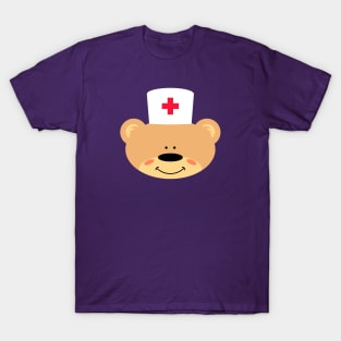 Teddy bear with Nurses Cap T-Shirt